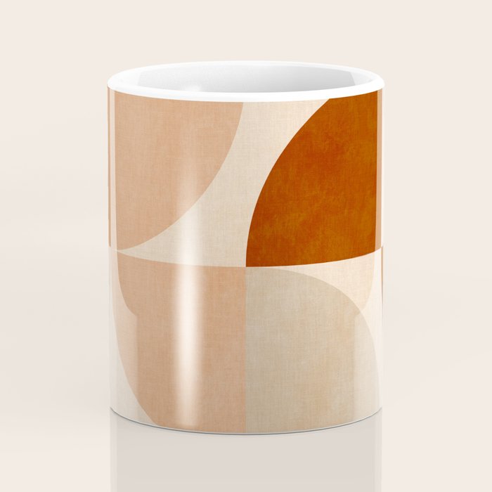 abstract retro shapes earthy 5 Coffee Mug Gallery Image 4