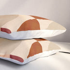 abstract retro shapes earthy 5 Pillow Sham Gallery Image 3