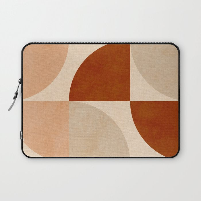 abstract retro shapes earthy 5 Laptop Sleeve Gallery Image 1