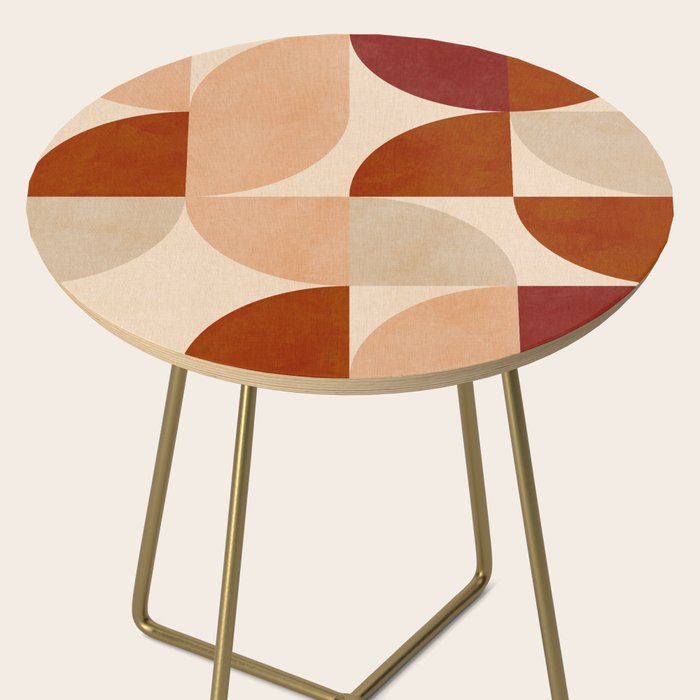 abstract retro shapes earthy 5 Side Table Gallery Image 2