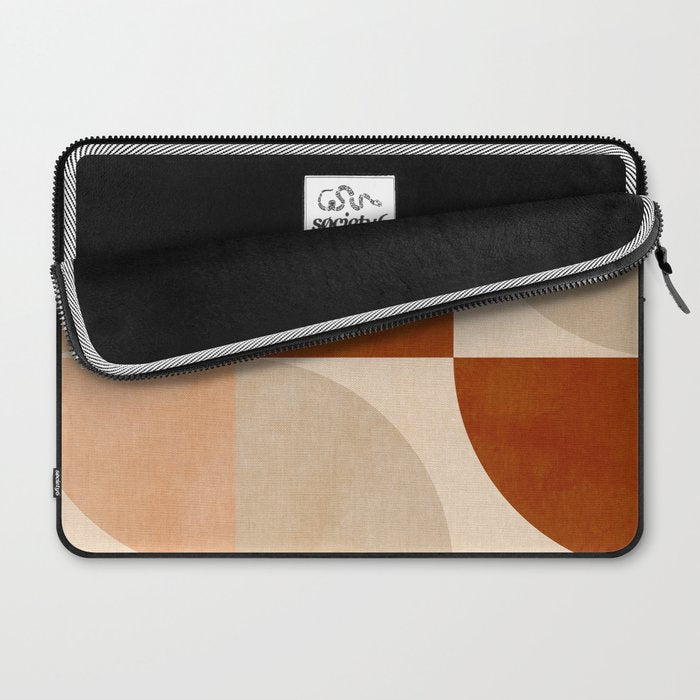 abstract retro shapes earthy 5 Laptop Sleeve Gallery Image 2