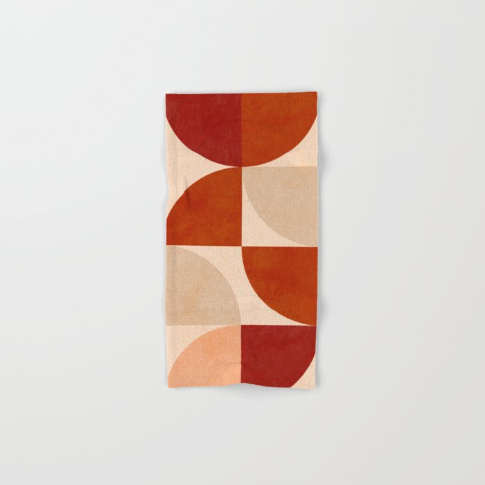 abstract retro shapes earthy 5 Bath Towel Gallery Image 1