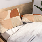 abstract retro shapes earthy 5 Pillow Sham Gallery Image 2