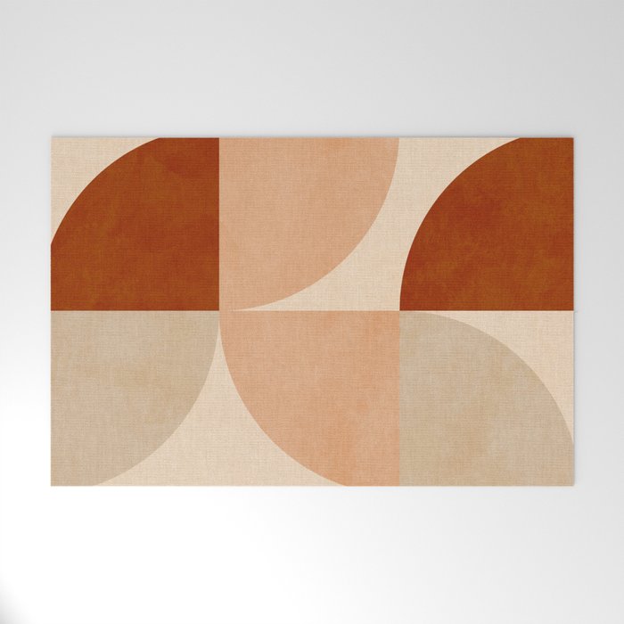 abstract retro shapes earthy 5 Welcome Mat Gallery Image 1
