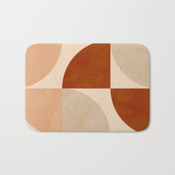abstract retro shapes earthy 5 Bath Mat Gallery Image 1