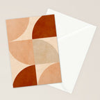 abstract retro shapes earthy 5 Stationery Card Gallery Image 2