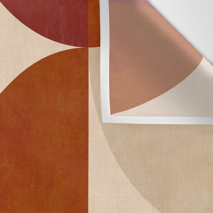 abstract retro shapes earthy 5 Wall Tapestry Gallery Image 3