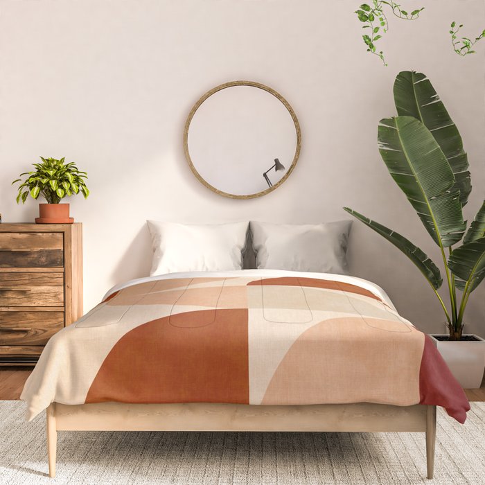 abstract retro shapes earthy 5 Comforter Gallery Image 3
