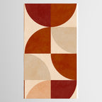 abstract retro shapes earthy 5 Tablecloth Gallery Image 2