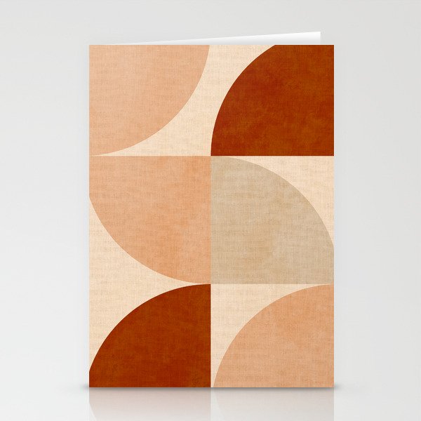 abstract retro shapes earthy 5 Stationery Card Gallery Image 2