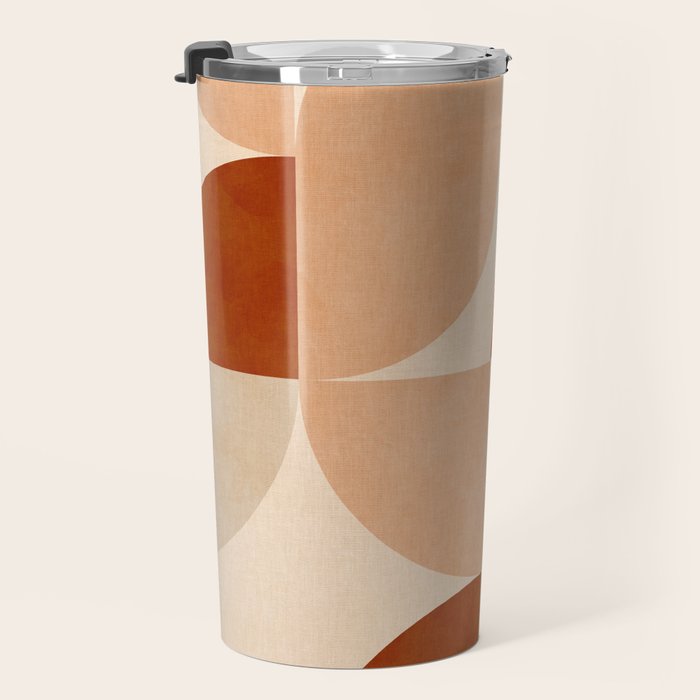 abstract retro shapes earthy 5 Travel Mug Gallery Image 3