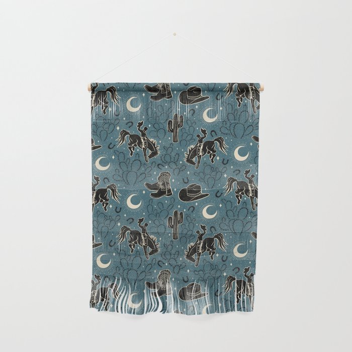 Cowboys and Cacti - midnight Wall Hanging Gallery Image 1
