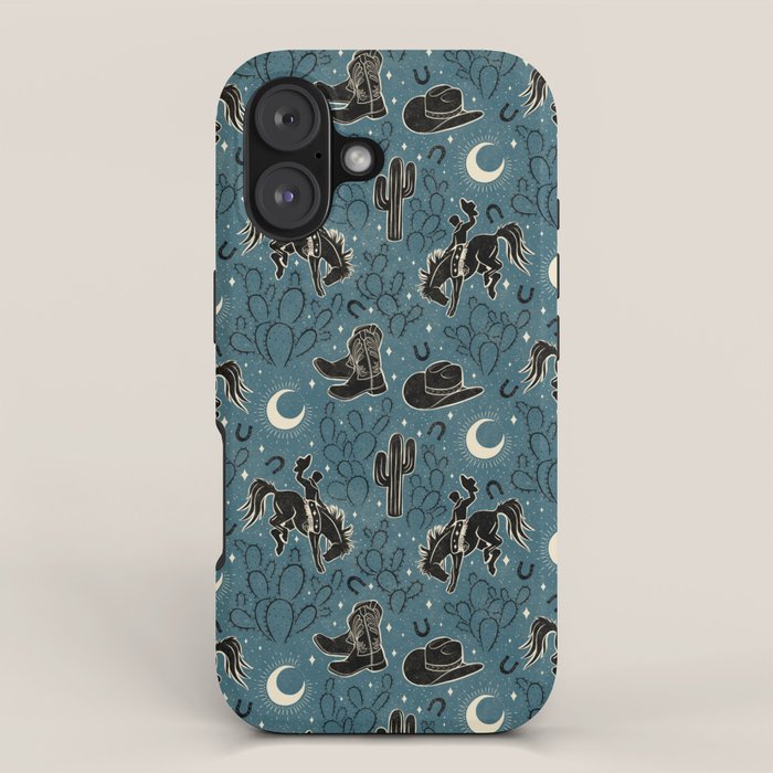 Cowboys and Cacti - midnight iPhone Case Gallery Image 1
