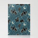 Cowboys and Cacti - midnight Stationery Card Gallery Image 2