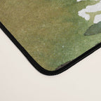 Forest green teal blue watercolor hand painted landscape Desk Mat Gallery Image 4