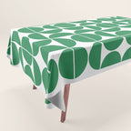Mid Century Modern Geometric 04 Green Tablecloth Gallery Image 1