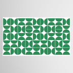 Mid Century Modern Geometric 04 Green Tablecloth Gallery Image 2
