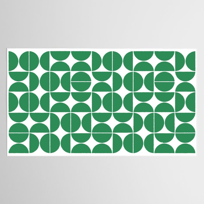 Mid Century Modern Geometric 04 Green Tablecloth Gallery Image 2