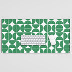 Mid Century Modern Geometric 04 Green Desk Mat Gallery Image 1