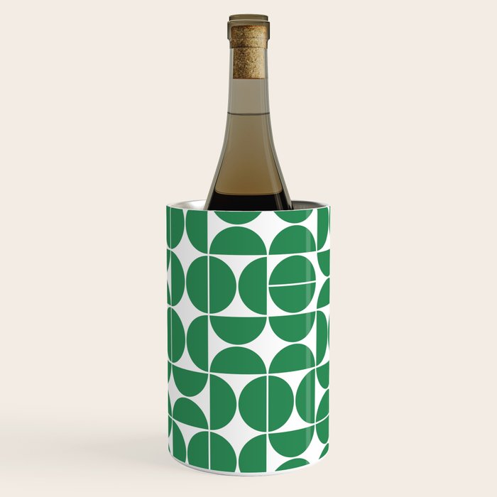 Mid Century Modern Geometric 04 Green Wine Chiller Gallery Image 3