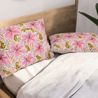 Tigers & Tiger Lilies - Pink & Yellow Pillow Sham Gallery Image 2