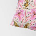 Tigers & Tiger Lilies - Pink & Yellow Pillow Sham Gallery Image 4