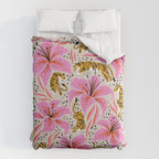 Tigers & Tiger Lilies - Pink & Yellow Comforter Gallery Image 6