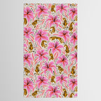Tigers & Tiger Lilies - Pink & Yellow Tablecloth Gallery Image 2