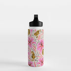 Tigers & Tiger Lilies - Pink & Yellow Water Bottle Gallery Image 3