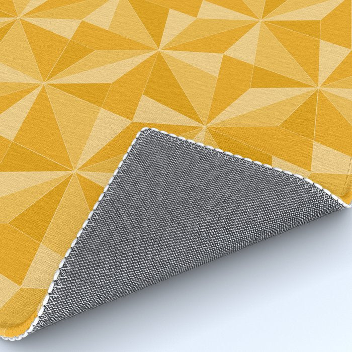 Kaleidoscope Tile Pattern XI Golden Yellow Tones Rug Gallery Image 4