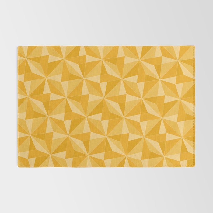 Kaleidoscope Tile Pattern XI Golden Yellow Tones Rug Gallery Image 2