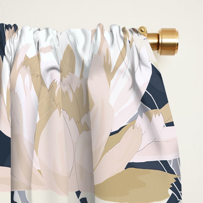 Modern Floral Window Curtain Gallery Image 2