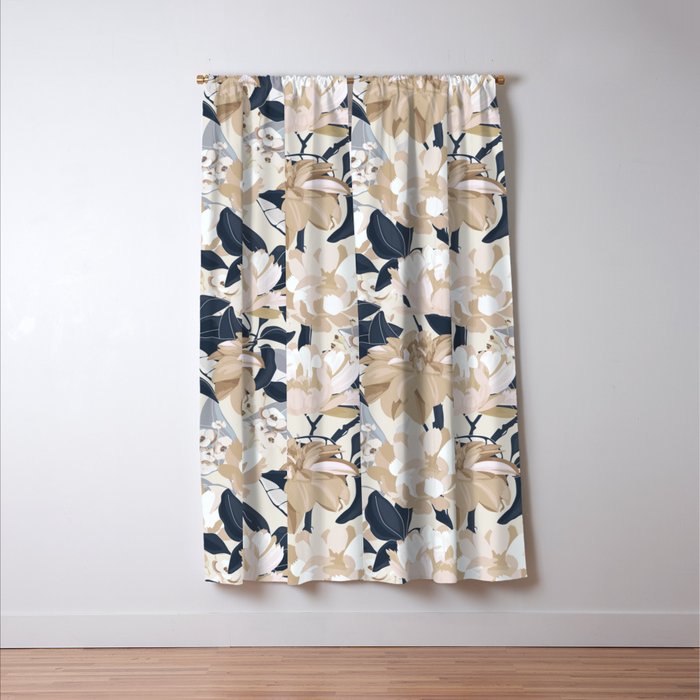 Modern Floral Window Curtain Gallery Image 3