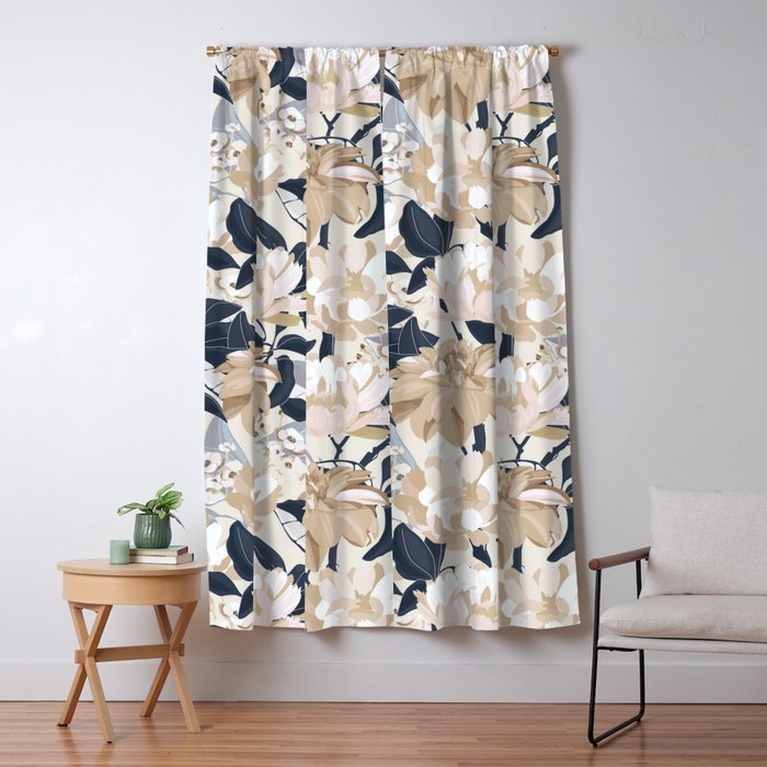 Modern Floral Window Curtain Gallery Image 1