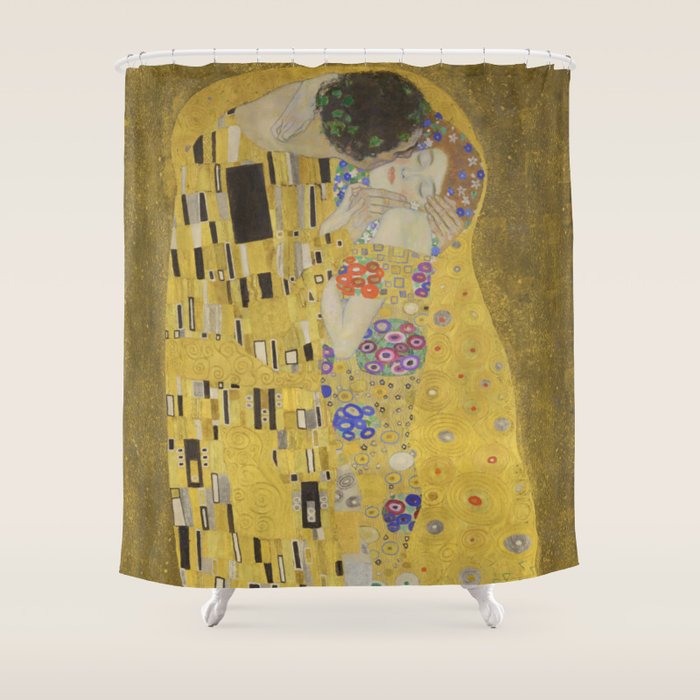 The Kiss by Gustav Klimt Shower Curtain Gallery Image 1