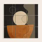 Abstract Minimal Shapes 129 Wood Wall Art Gallery Image 1