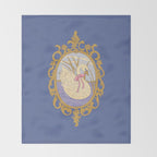 Whimsical Swan with Bow Cottagecore Fairytale Storybook Nursery Wall Art Throw Blanket Gallery Image 2