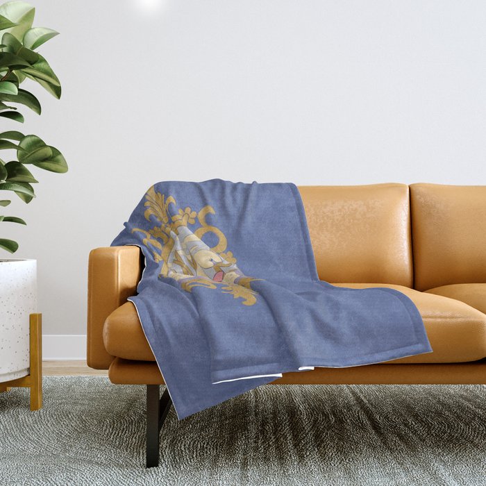 Whimsical Swan with Bow Cottagecore Fairytale Storybook Nursery Wall Art Throw Blanket Gallery Image 1