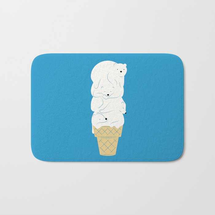 Polar Bear Ice Cream Bath Mat Gallery Image 1