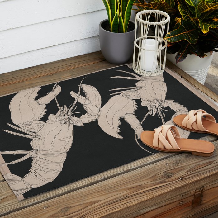 Lobsters 1 Outdoor Rug Gallery Image 2