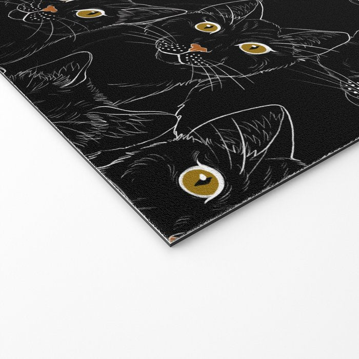 Black Cat Portraits Welcome Mat Gallery Image 2