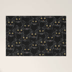 Black Cat Portraits Welcome Mat Gallery Image 1
