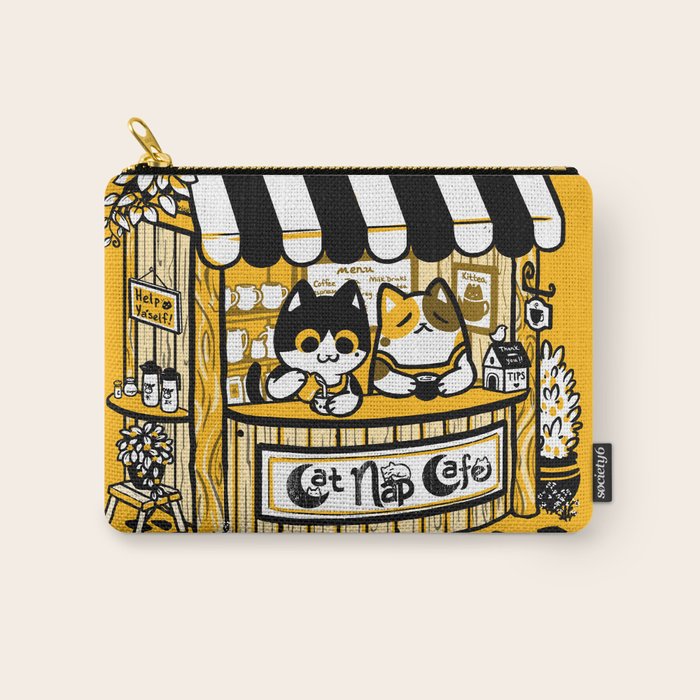 Cat Nap Cafe Carry All Pouch Gallery Image 1