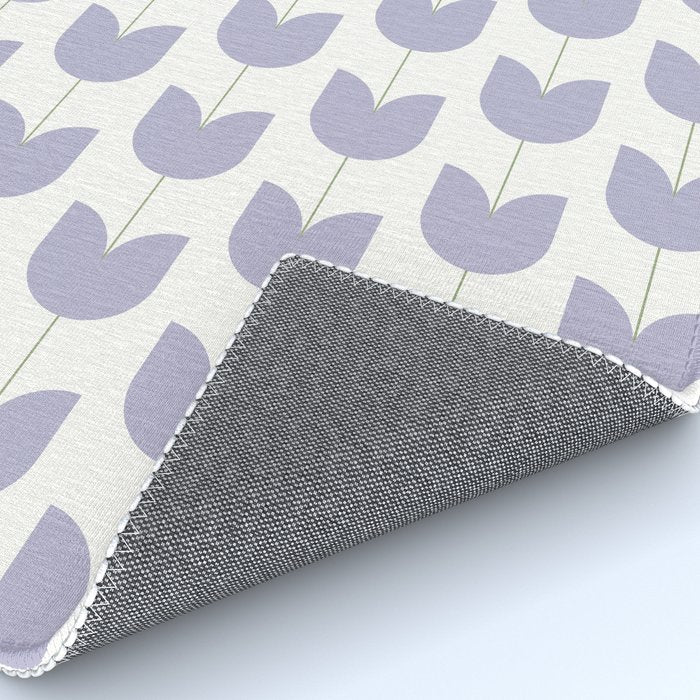 Spring Tulips VI Lavender Purple Mid Century Flowers Rug Gallery Image 4