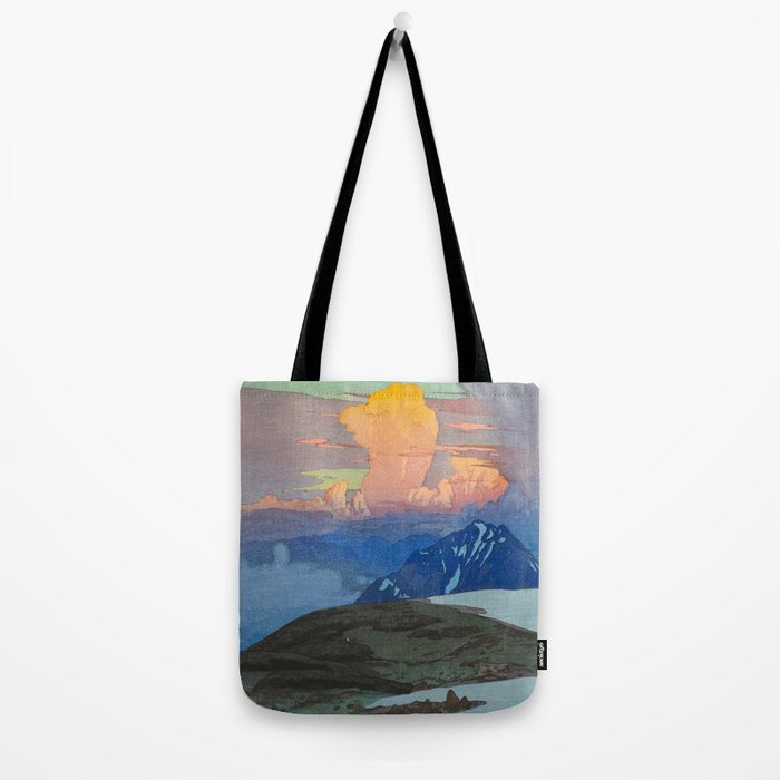 Japan Alps Vintage Beautiful Japanese Woodblock Print Hiroshi Yoshida Landscape Tote Bag Gallery Image 2