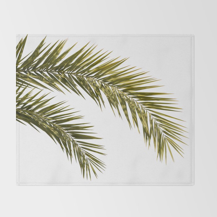Palm Leaves V Throw Blanket Gallery Image 2