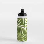 Summer Fern Simple Modern Watercolor Water Bottle Gallery Image 3