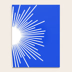 Mid Century Modern Minimalist Sunburst Retro Sun Royal Blue and White Notebook Gallery Image 4