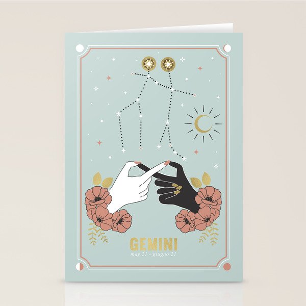 Gemini Zodiac Series Stationery Card Gallery Image 2