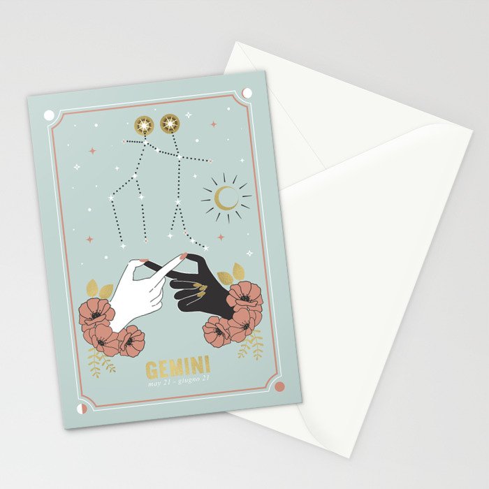 Gemini Zodiac Series Stationery Card Gallery Image 2